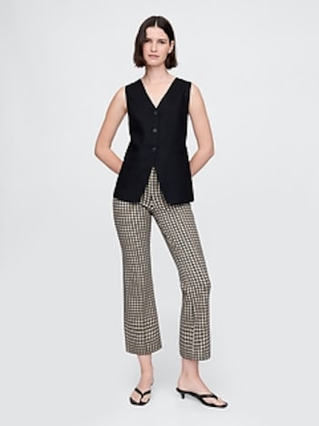 High Rise Ponte Crop Kick Pants