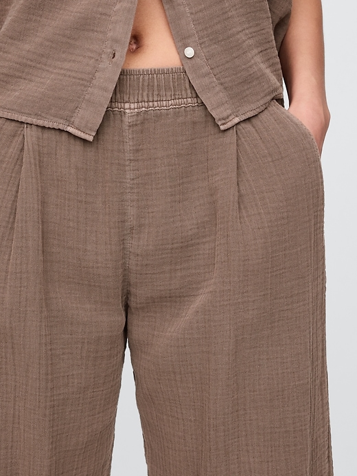 Image number 8 showing, Cotton Gauze Easy Barrel Pants