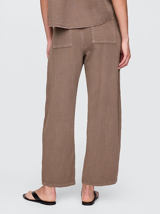 Image number 4 showing, Cotton Gauze Easy Barrel Pants