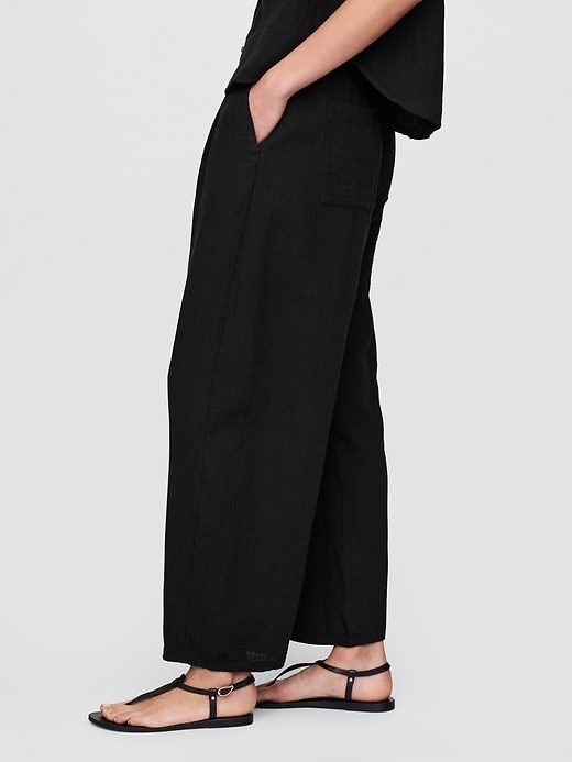 Image number 3 showing, Cotton Gauze Easy Barrel Pants