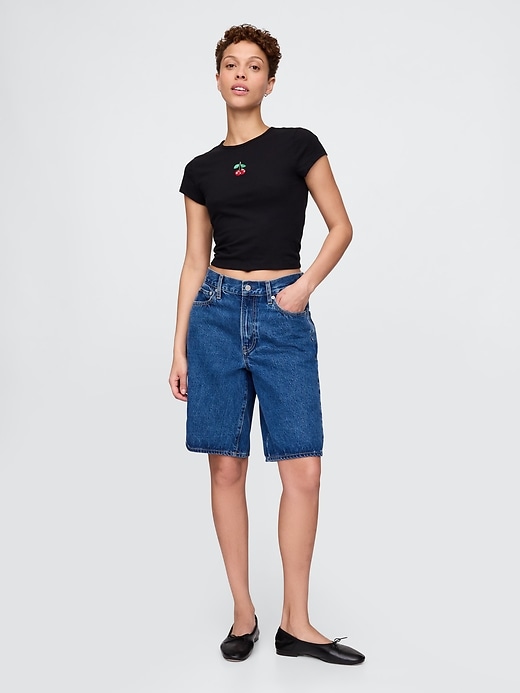 Image number 3 showing, Crop Graphic T-Shirt