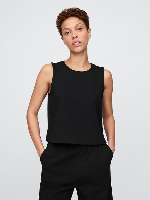 Image number 1 showing, Heavyweight Organic Cotton Shell Tank Top