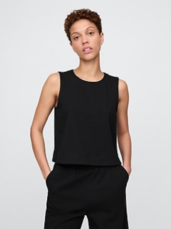 Heavyweight Organic Cotton Cropped Shell Tank Top