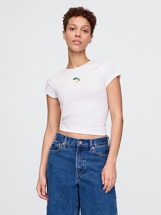 Image number 1 showing, Crop Graphic T-Shirt