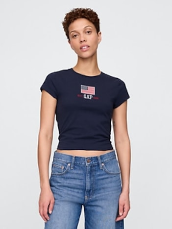 Cropped Graphic T-Shirt
