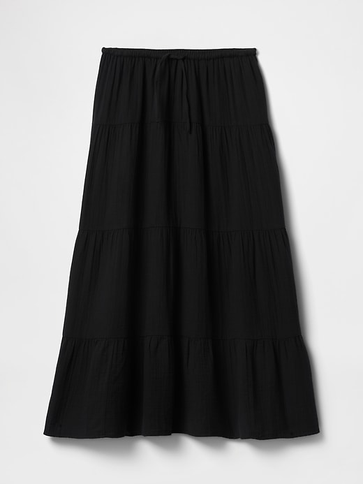 Image number 5 showing, Cotton Gauze Tiered Maxi Skirt