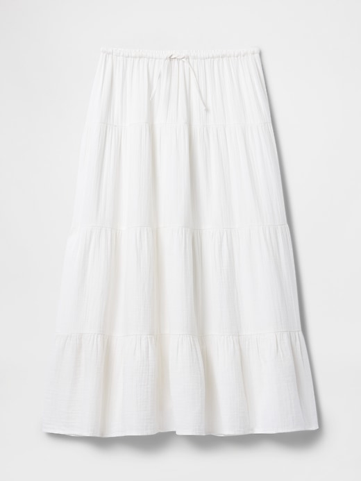 Image number 5 showing, Cotton Gauze Tiered Maxi Skirt