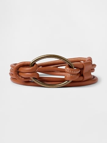 Vegan Leather Tie Belt