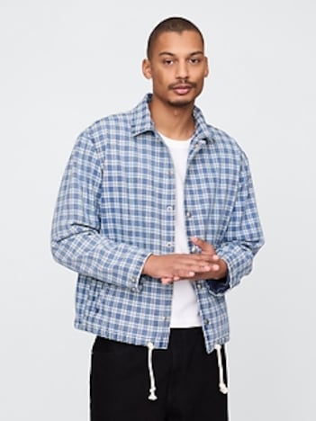 Denim Check Coaches Jacket
