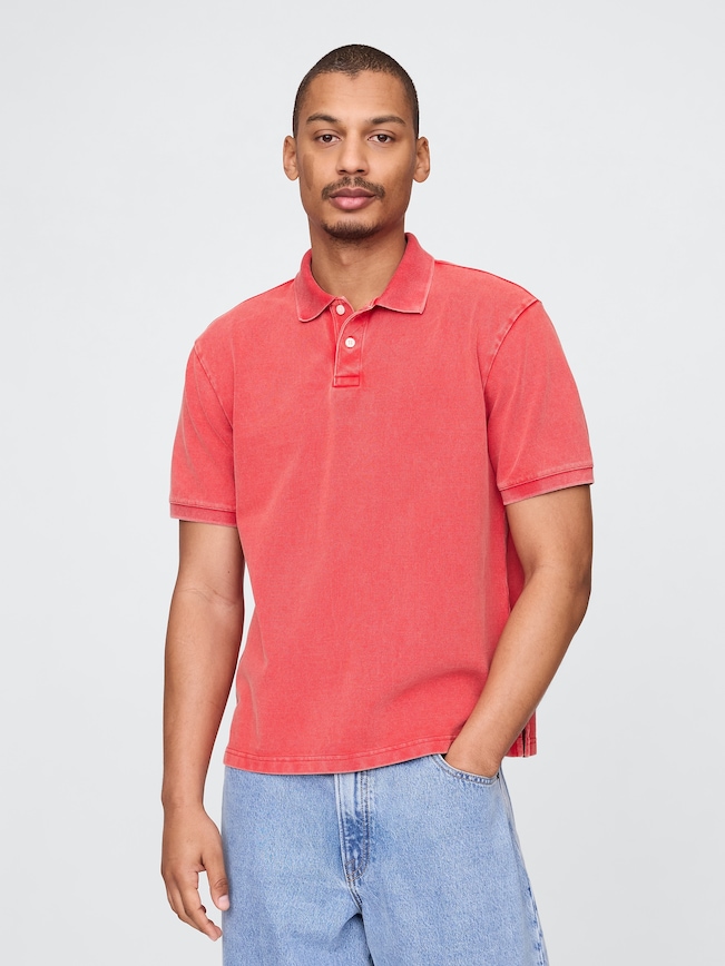 Relaxed Pique Polo Shirt