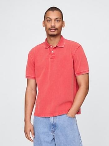 Relaxed Pique Polo Shirt