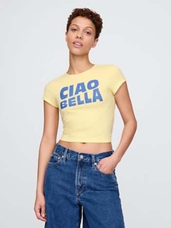 Cropped Graphic T-Shirt