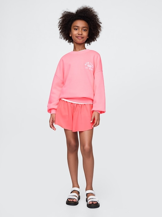 Image number 1 showing, Kids Quick-Dry Butterfly-Hem Run Shorts