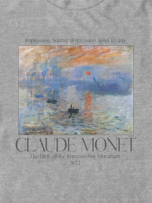Image number 2 showing, Monet Sunrise Oversized Graphic T-Shirt