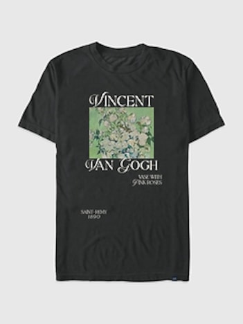 Van Gogh Pink Roses Graphic T-Shirt