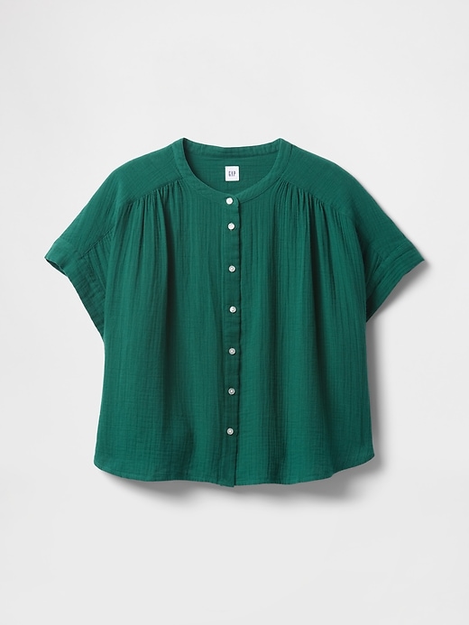 Image number 5 showing, Cotton Gauze Dolman Shirt