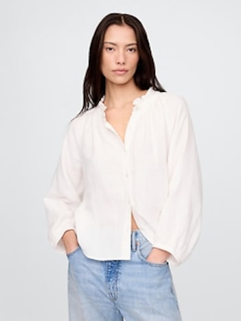 Crinkle Gauze Shirt