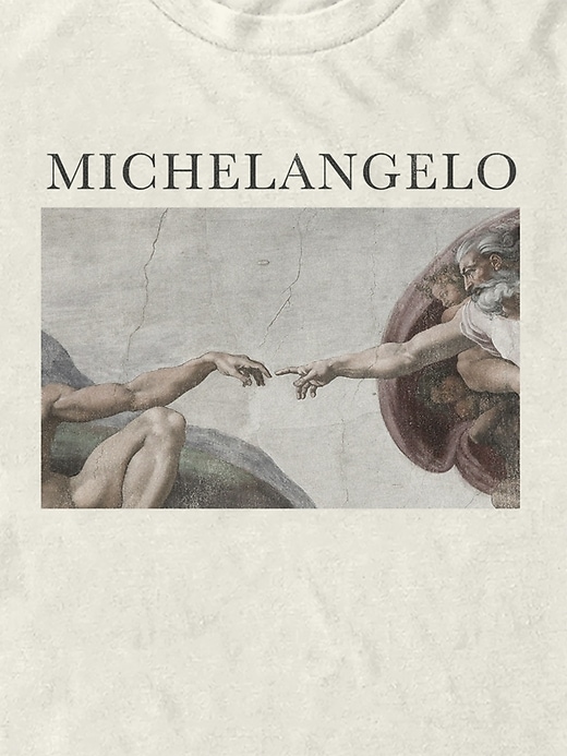 Image number 2 showing, Michelangelo Creation Oversized Graphic T-Shirt