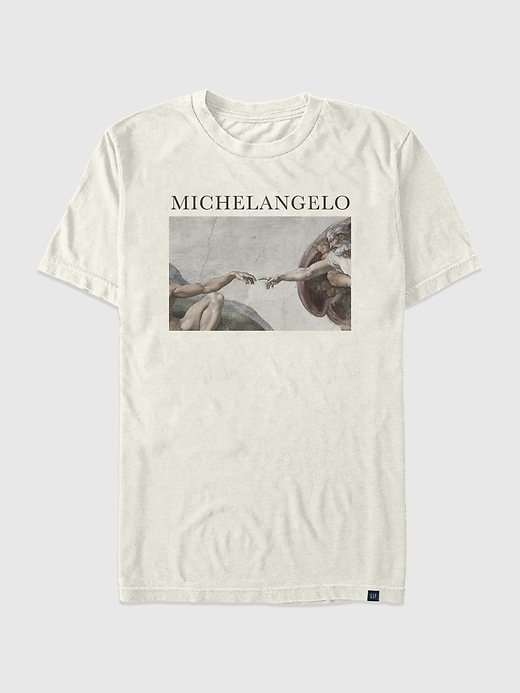 Image number 1 showing, Michelangelo Creation Oversized Graphic T-Shirt