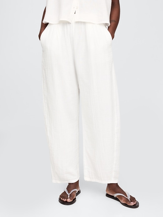 Image number 2 showing, Cotton Gauze Easy Barrel Pants