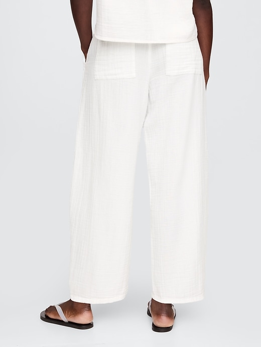 Image number 4 showing, Cotton Gauze Easy Barrel Pants