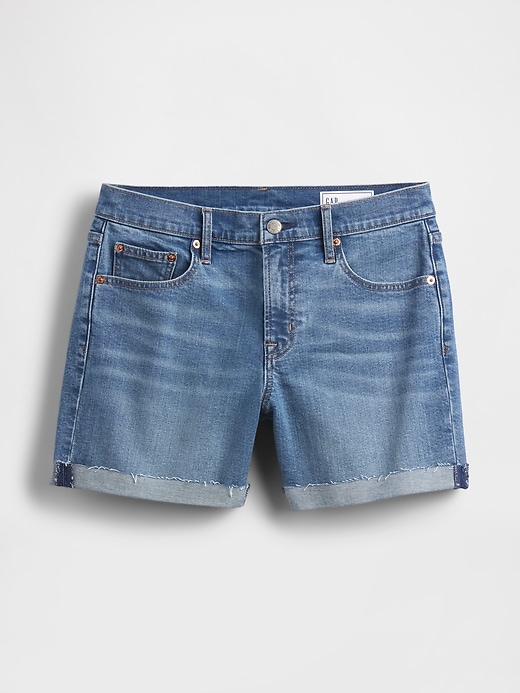 Image number 7 showing, 5" Mid Rise Denim Girlfriend Shorts