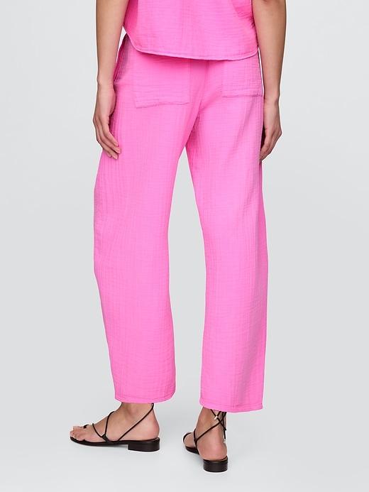 Image number 4 showing, Cotton Gauze Easy Barrel Pants