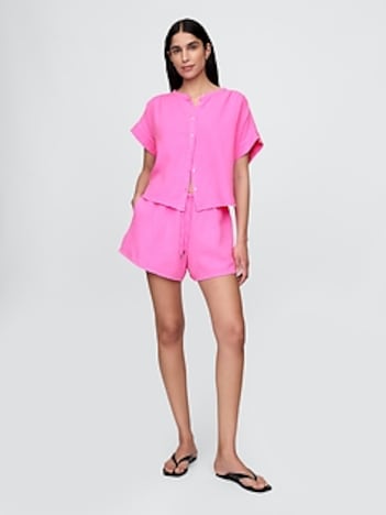 Crinkle Gauze Easy Shorts