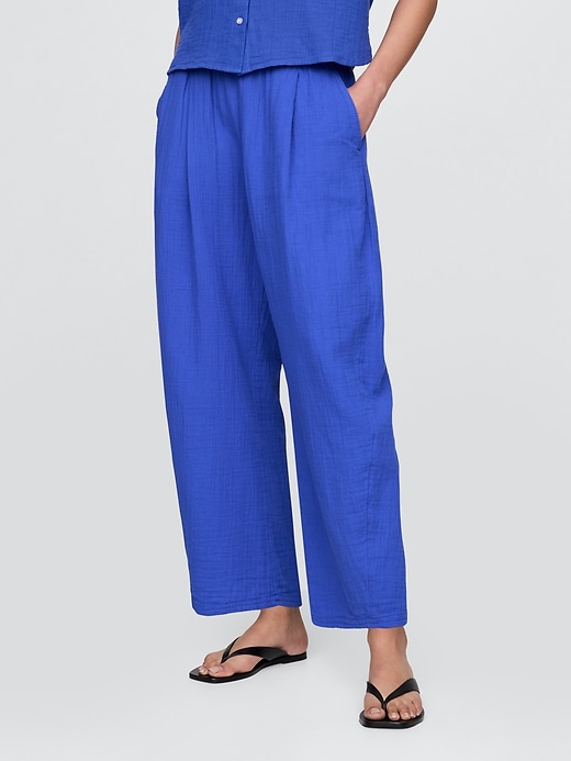 Image number 2 showing, Cotton Gauze Easy Barrel Pants