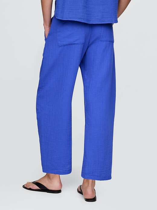 Image number 4 showing, Cotton Gauze Easy Barrel Pants