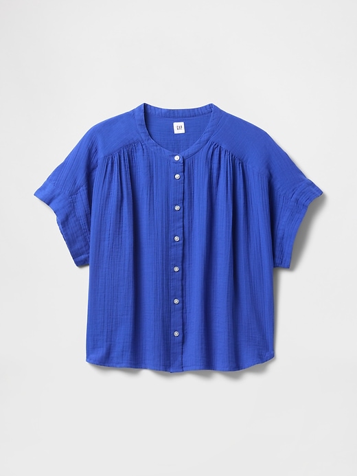 Image number 5 showing, Cotton Gauze Dolman Shirt