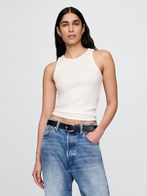 Modern Rib Halter Tank Top