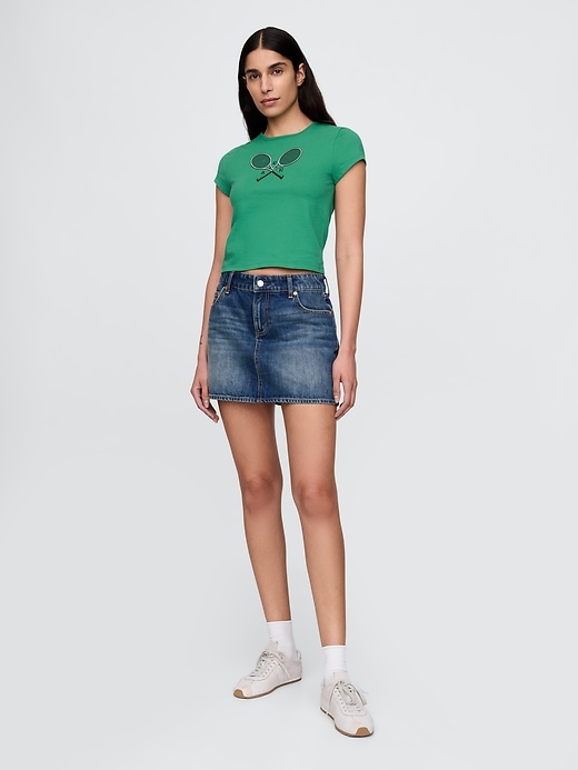 Image number 3 showing, Crop Graphic T-Shirt