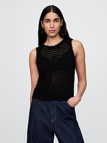 100% Cotton Crochet Tank Top