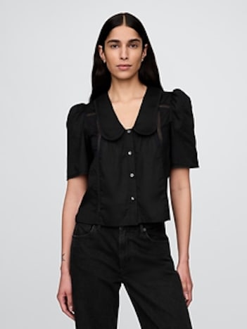 Lace Peter Pan Collar Top