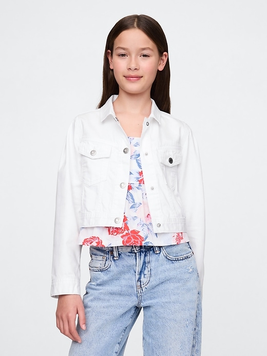 Image number 1 showing, Kids Denim Crop Jacket