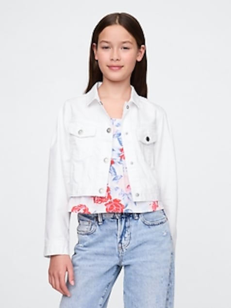 Kids Cropped Denim Jacket