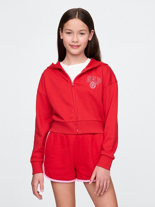 Image number 1 showing, Kids VintageSoft Crop Zip Hoodie