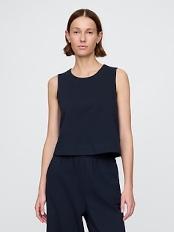 Heavyweight Organic Cotton Cropped Shell Tank Top