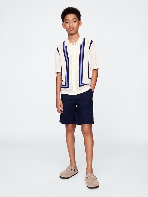 Image number 4 showing, Kids Relaxed Crochet Shirt