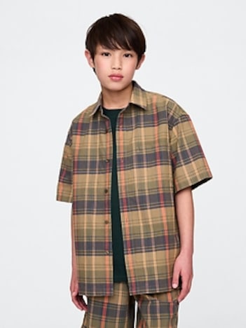 Kids Relaxed Plaid Shirt
