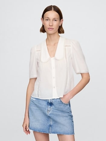 Lace Peter Pan Collar Top