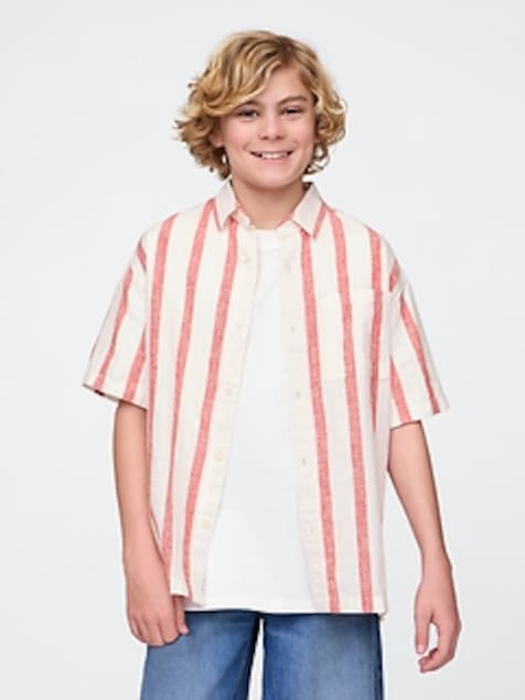 Kids Linen-Cotton Relaxed Shirt