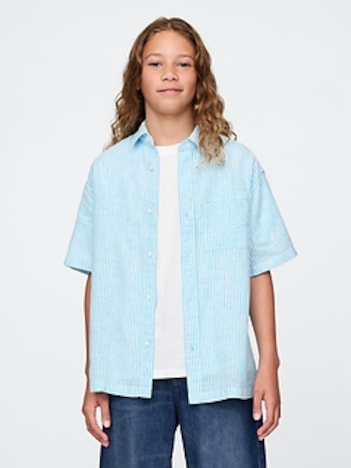 Kids Linen-Cotton Relaxed Shirt