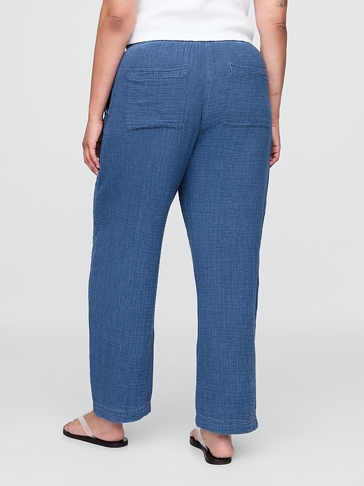 Image number 6 showing, Cotton Gauze Denim Easy Barrel Pants
