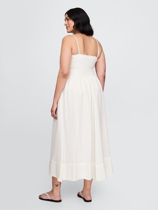 Image number 6 showing, Cotton Gauze Mixed Media Maxi Dress