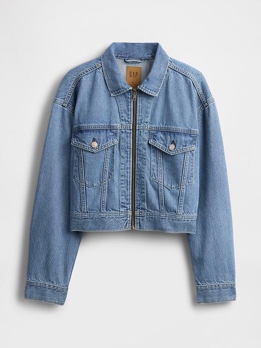 Image number 5 showing, UltraSoft Icon Denim Crop Jacket