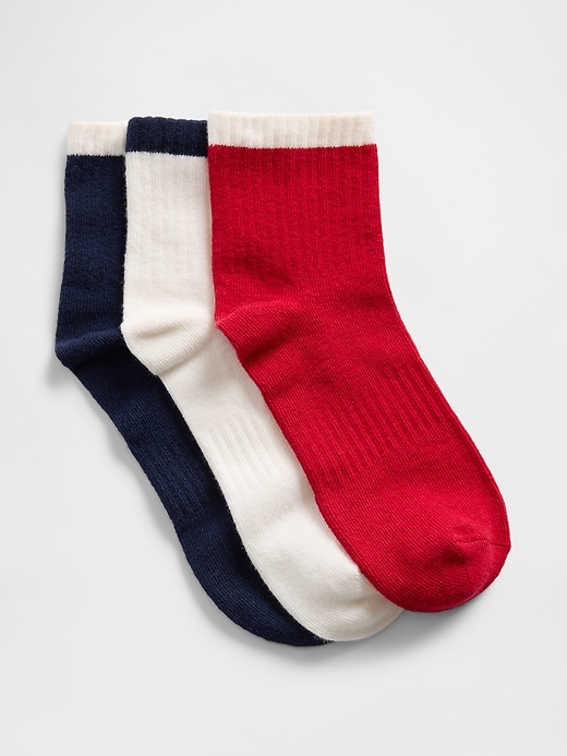 Image number 1 showing, Kids Quarter Crew Socks (3-Pack)