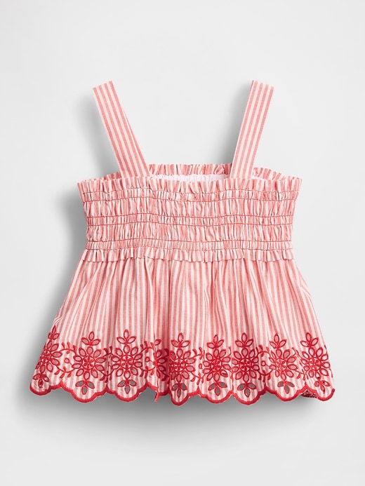 Image number 3 showing, Baby & Toddler Smocked Eyelet Top