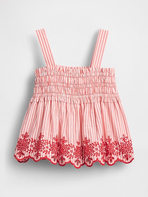 Image number 2 showing, Baby & Toddler Smocked Eyelet Top